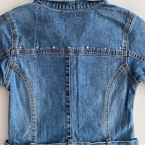 Skechers Vintage 00's y2k Long Sleeves Denim Jean Dress Girl's Size 6 - Picture 8 of 16